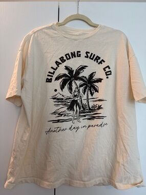 Billabong Cream Short-Sleeve Surf Graphic Tee